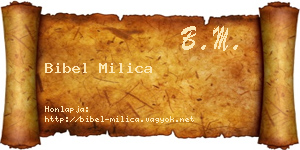 Bibel Milica névjegykártya